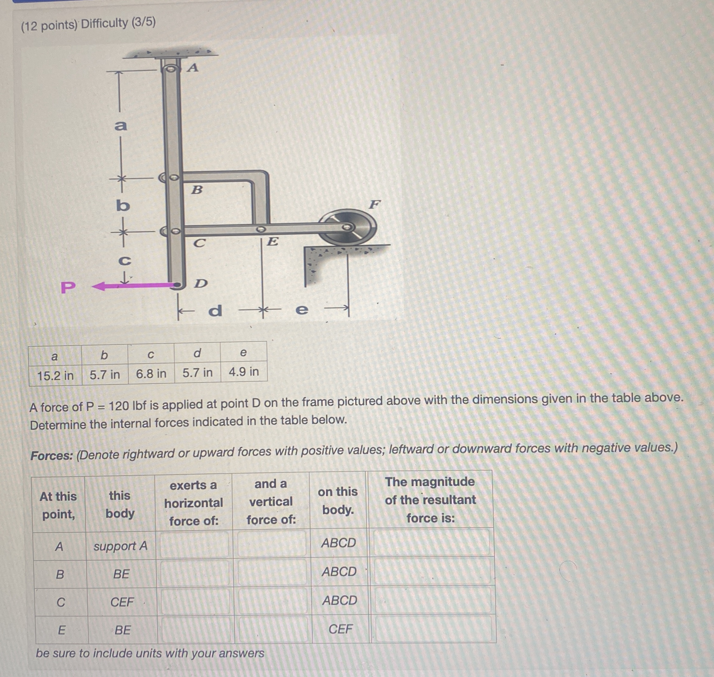 ( 1 2 points ) Difficulty ( 3 5 ) \ table [ [ a ,
