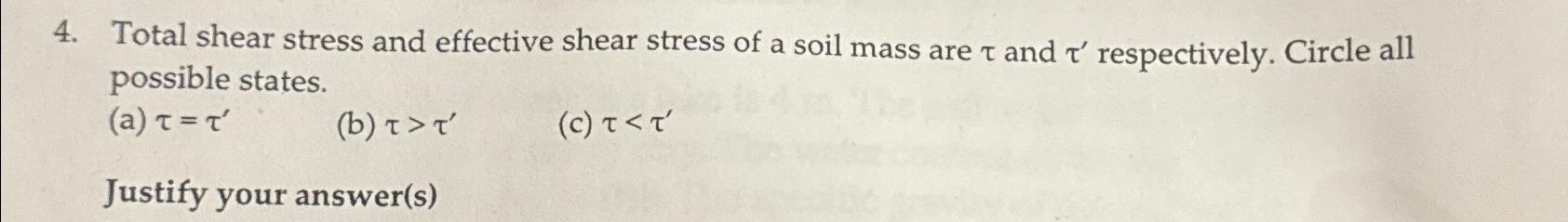 Total shear stress and effective shear stress of