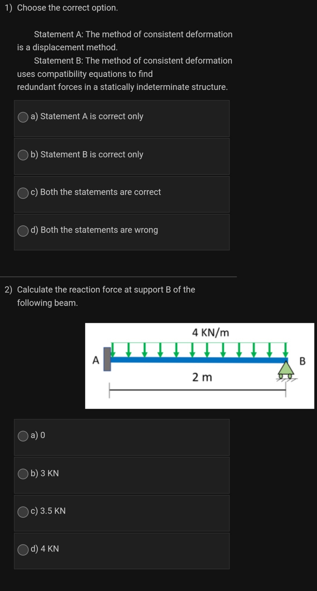 Choose the correct option. Statement A: The