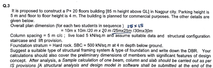 Q . 3 It is proposed to construct a P + 2 0