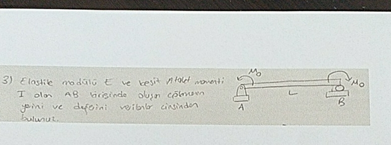 Elastite modulu E ve kesit atalet momenti I olon