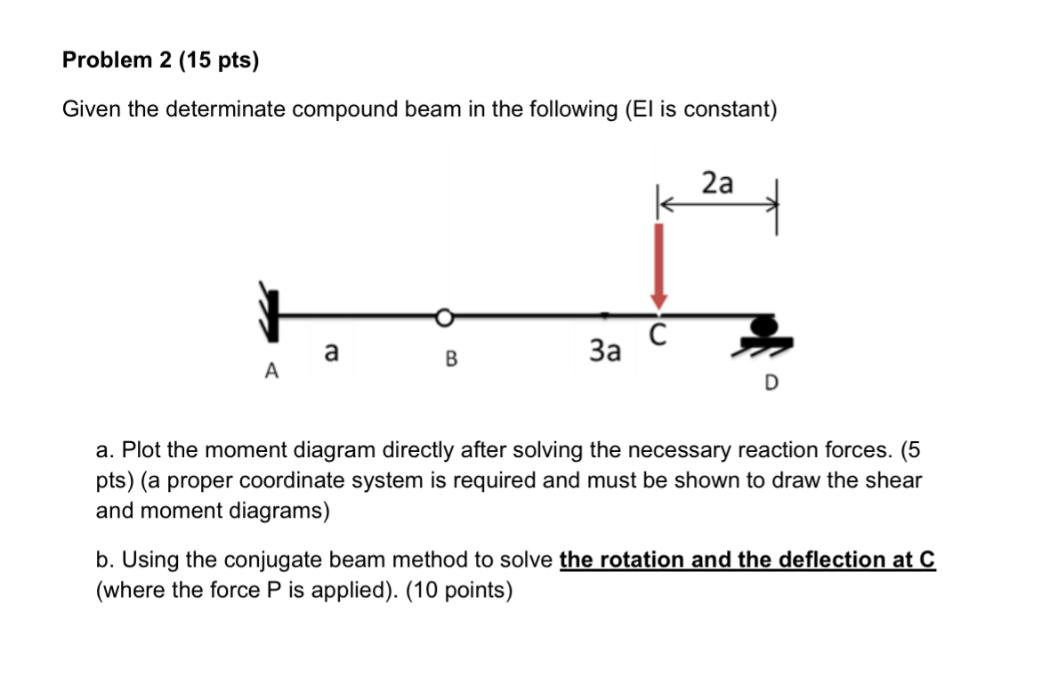Problem 2 ( 1 5 pts ) Given the determinate