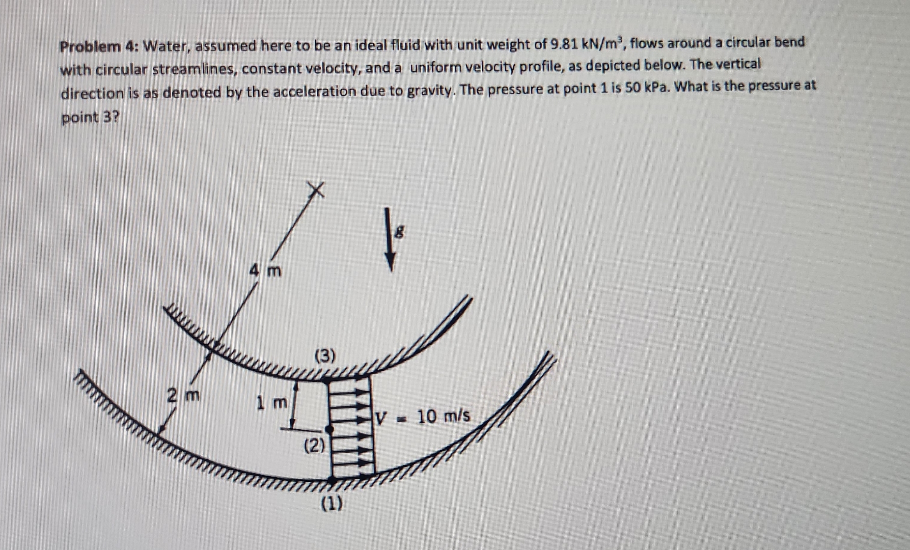 Problem 4 : Water, assumed here to be an ideal