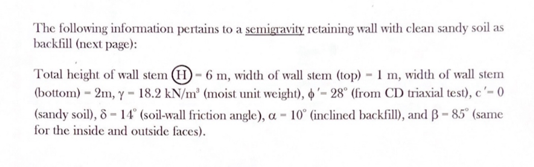 The following information pertains to a