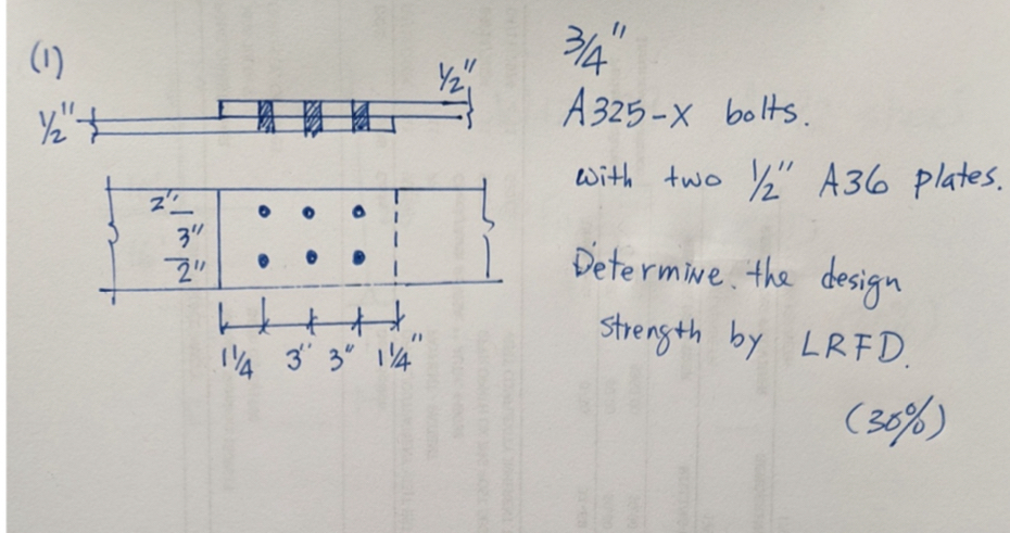 ( 1 ) 3 4 ' ' 1 2 ' ' , A 3 2 5 - x bolts. with