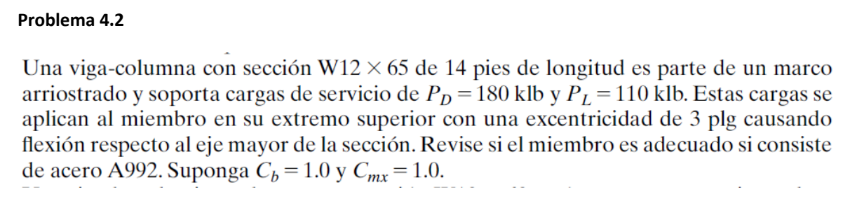 A 1 4 - foot - long beam - column with section W
