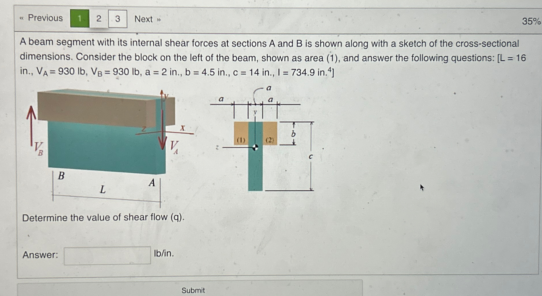 Previous 1 2 3 Next " 3 5 % A beam segment with