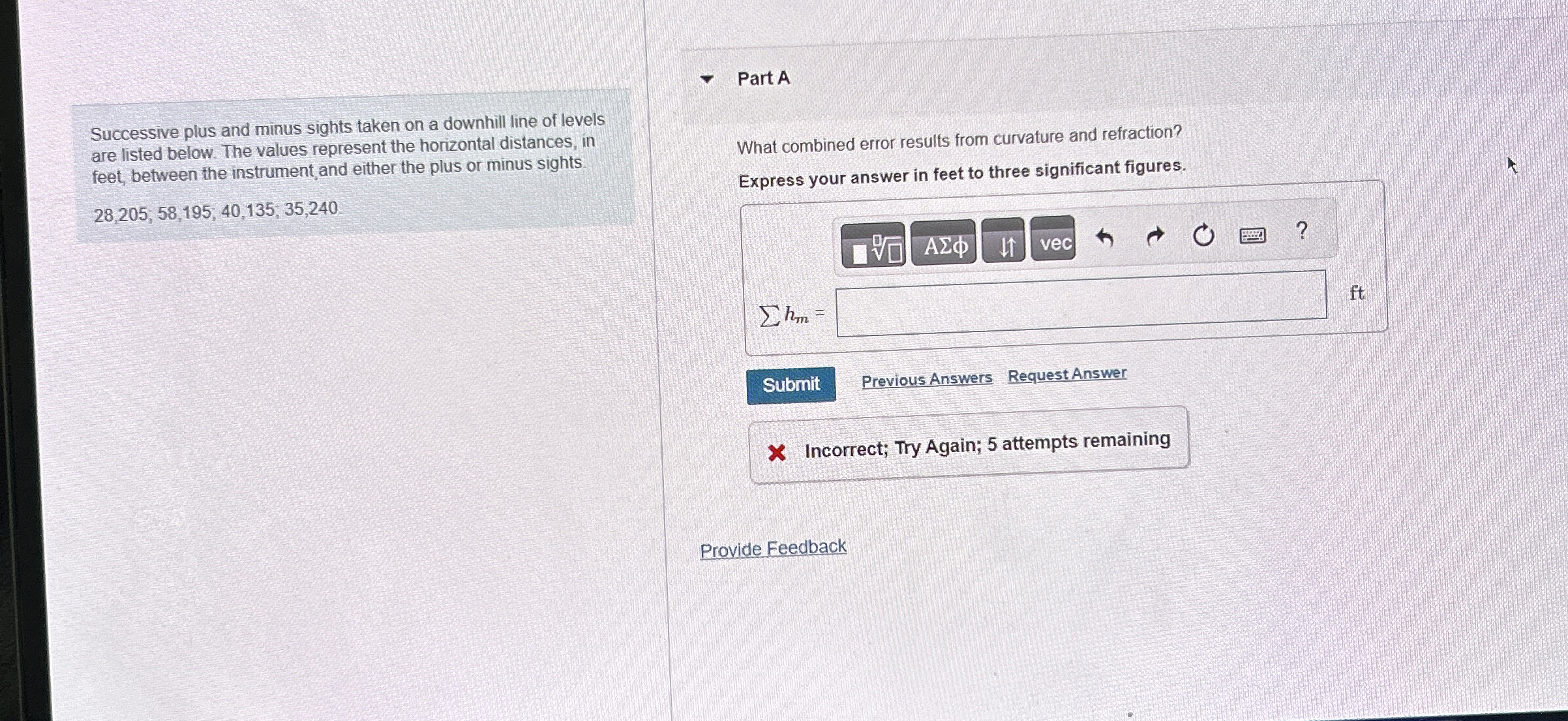 Successive plus and minus sights taken on a