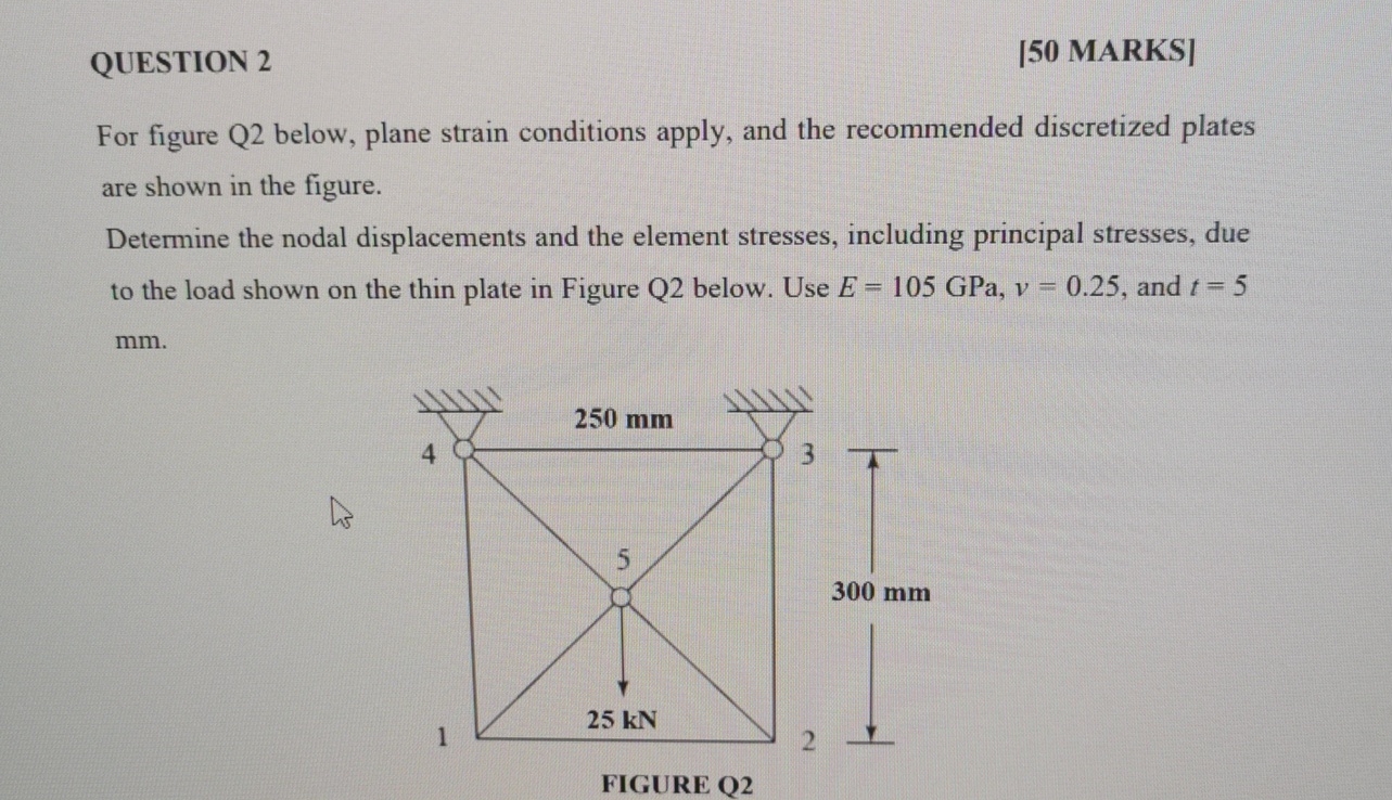 QUESTION 2 [ 5 0 MARKS ] For figure Q 2 below,