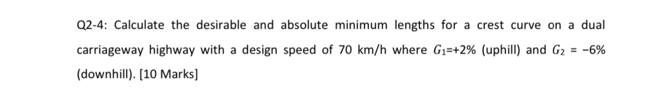 Q 2 - 4 : Calculate the desirable and absolute