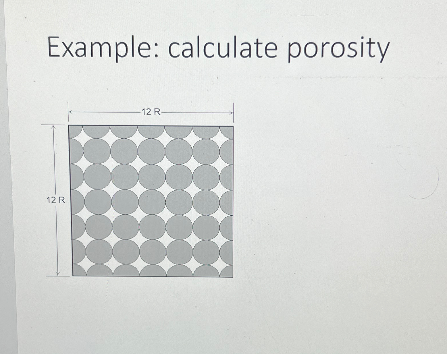 Example: calculate porosity