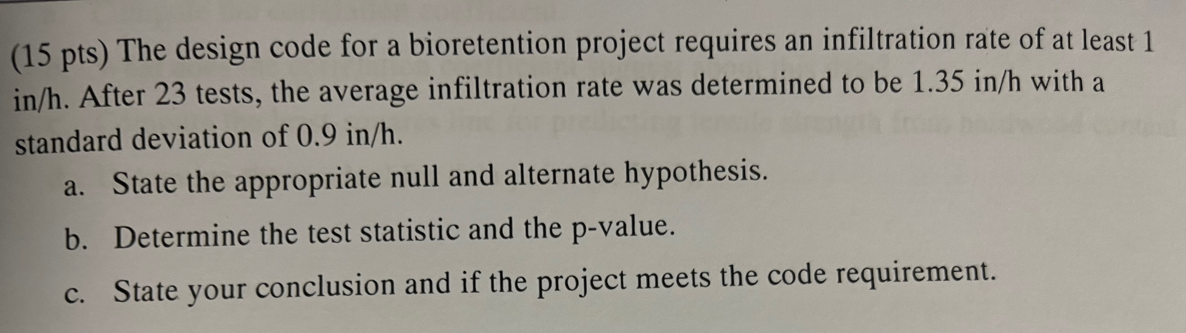 The design code for a bioretention project