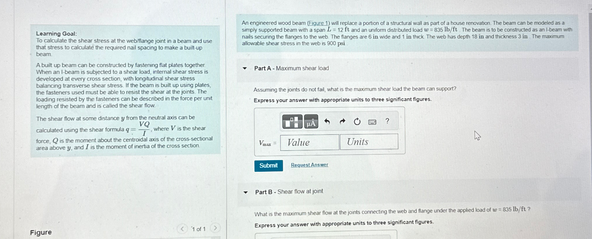 Learning Goal: To calculate the shear stress at