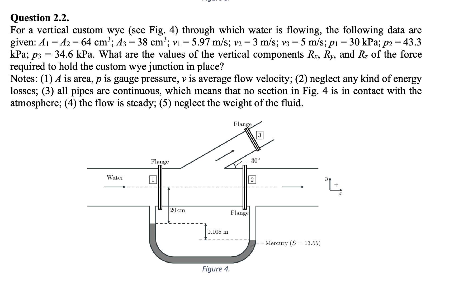 Question 2 . 2 . For a vertical custom wye ( see