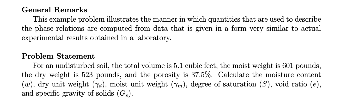 General Remarks This example problem illustrates