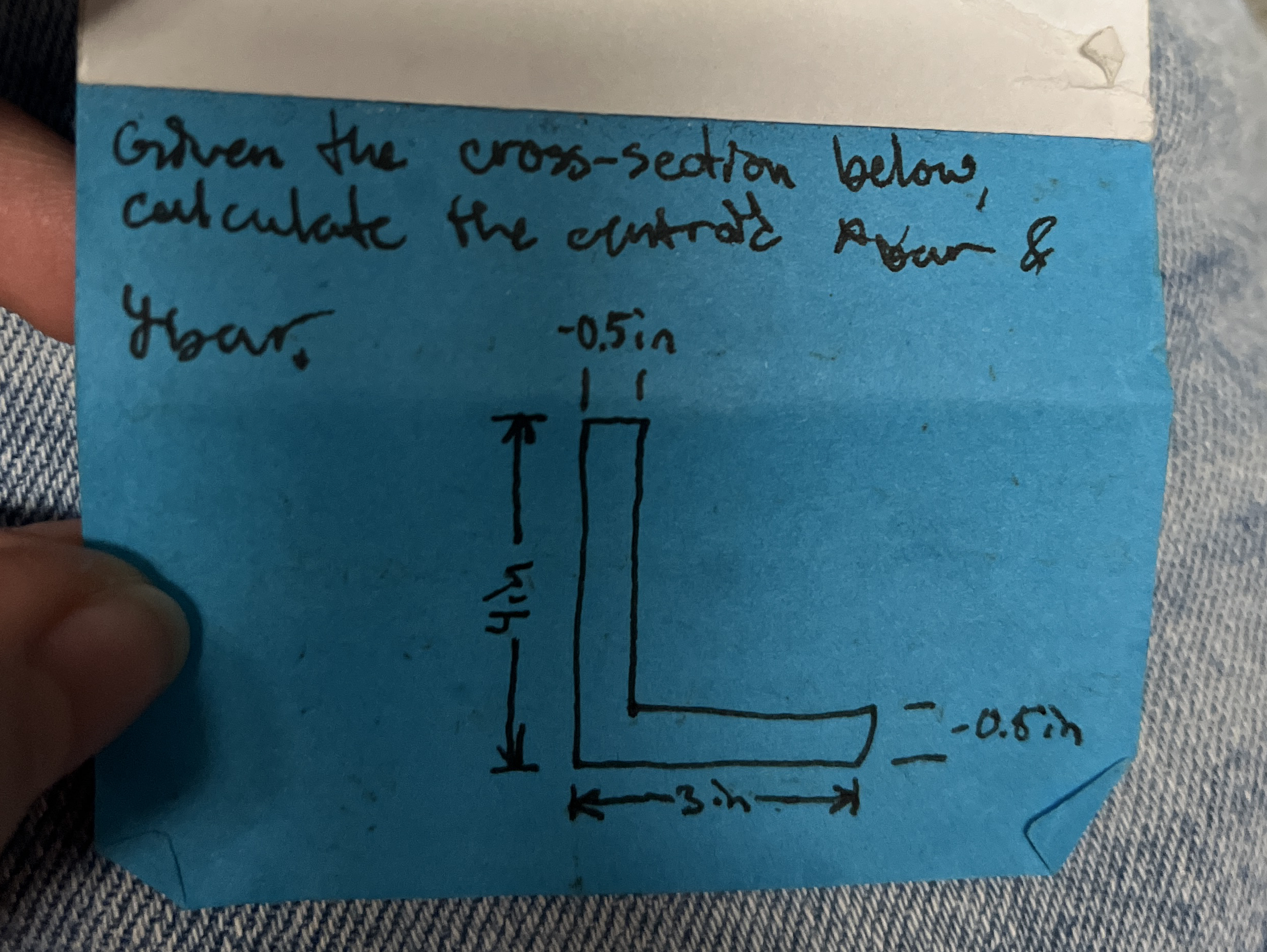 Given the cros - section below, calculate the