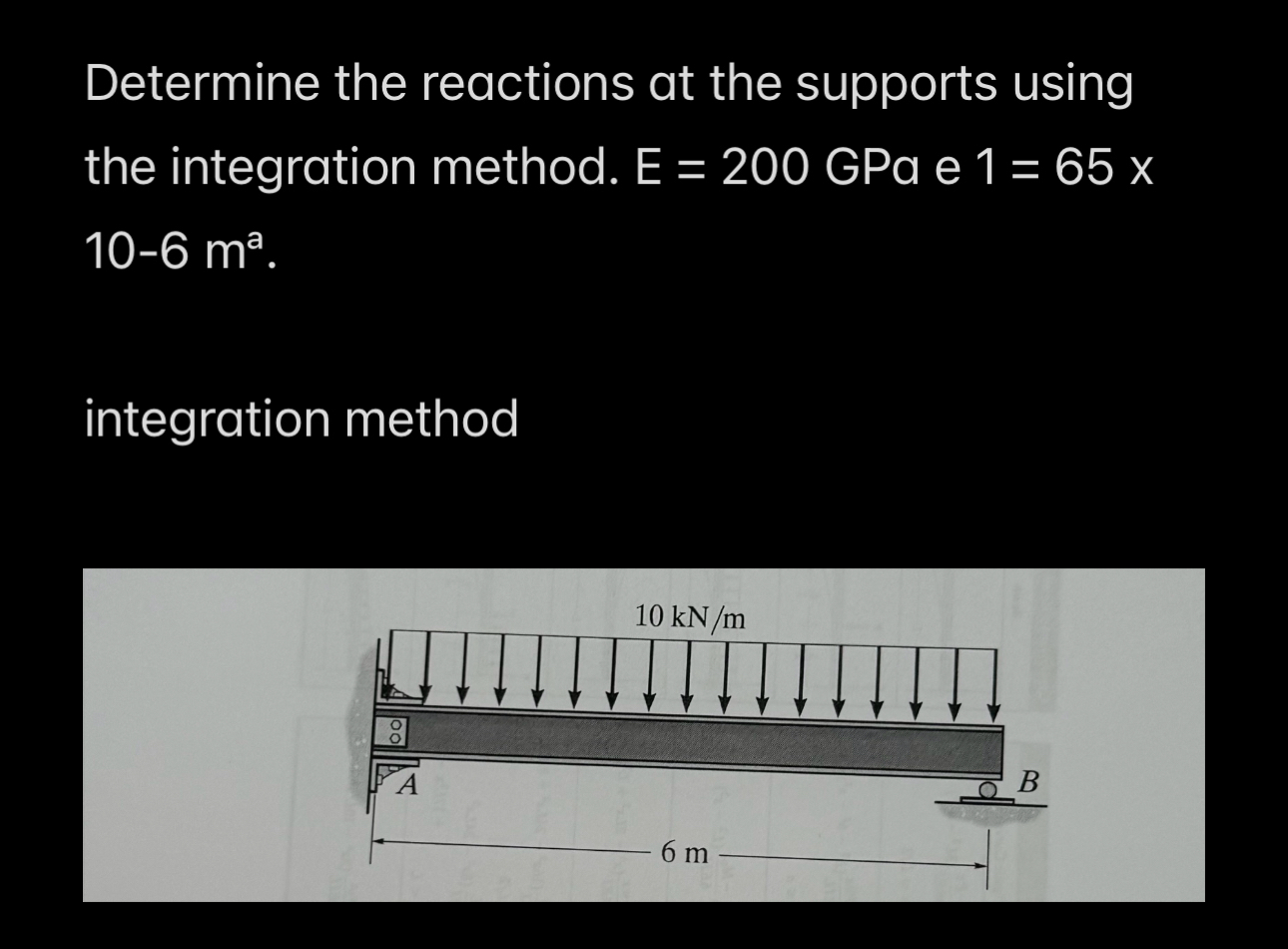 Determine the reactions at the supports using the