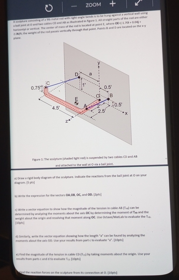 A sculpture consisting of a 9 ib metal rod with