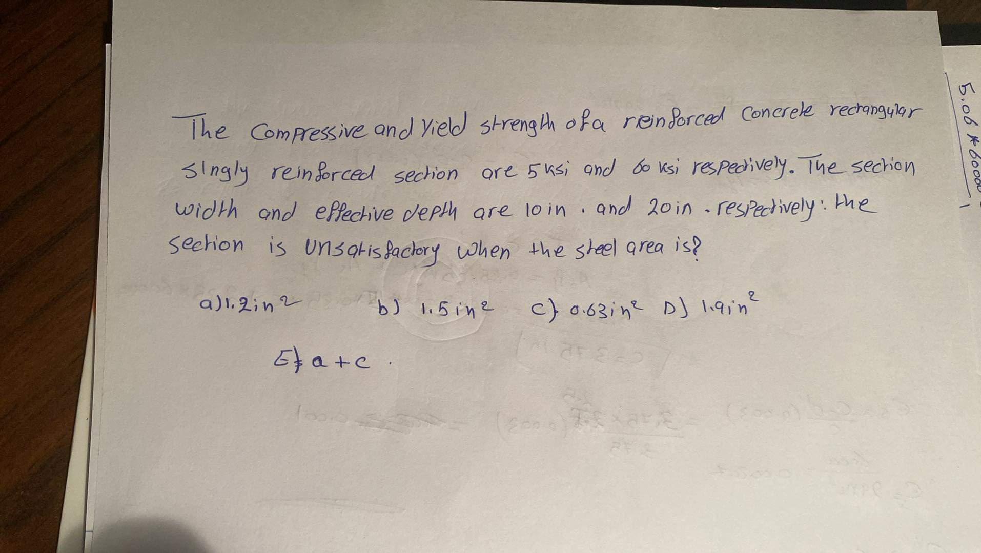 The compressive and yield strength of a
