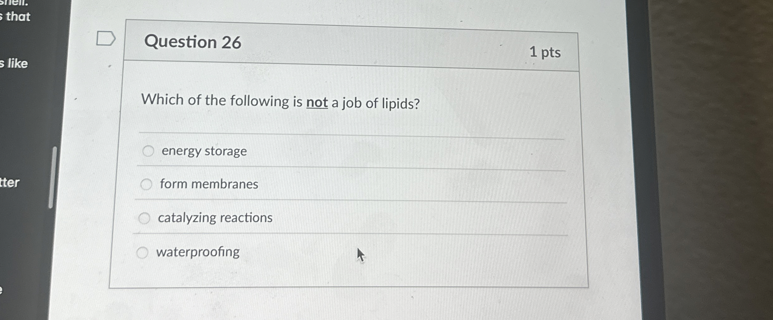 Question 2 6 Which of the following is not a job