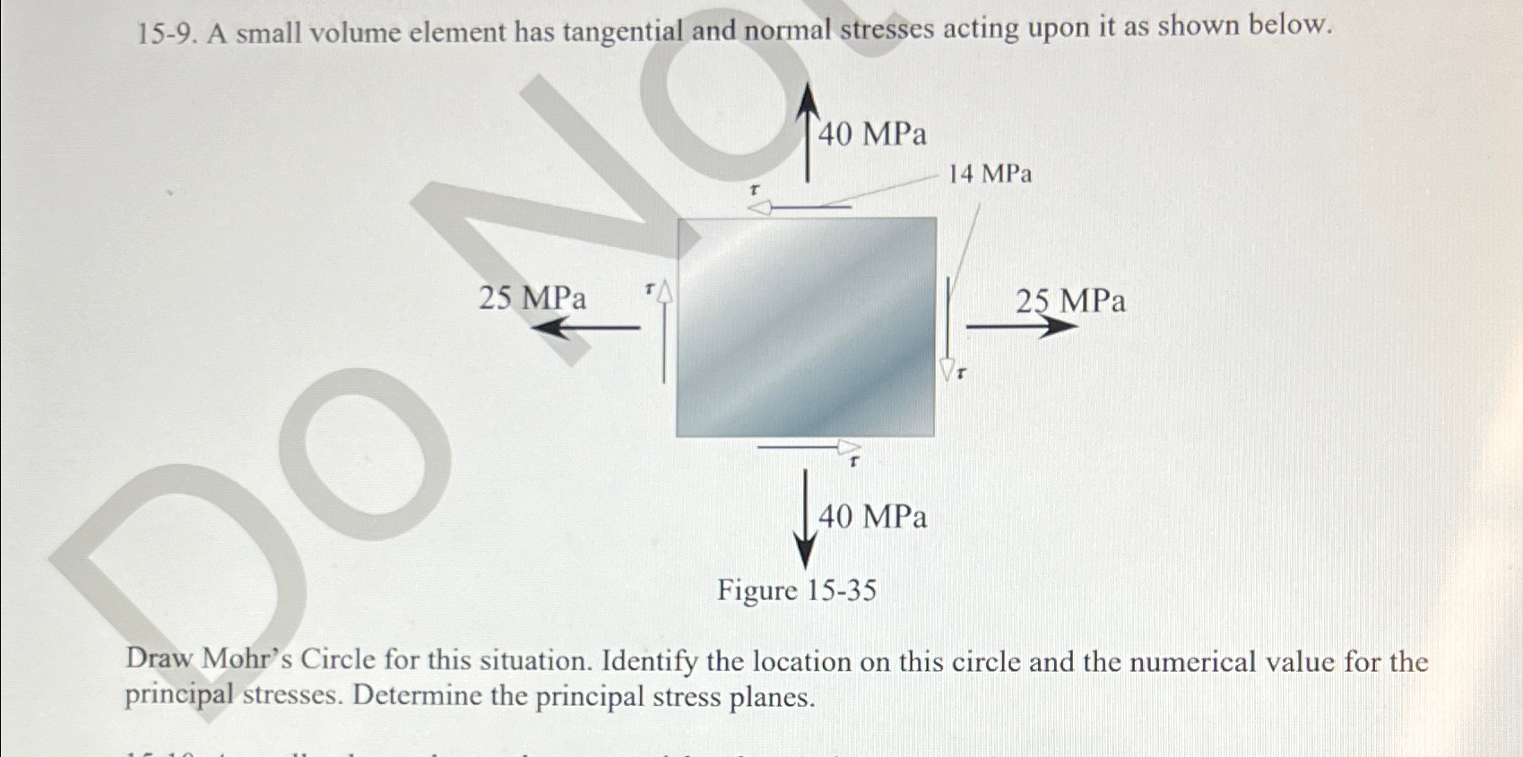 1 5 - 9 . A small volume element has tangential