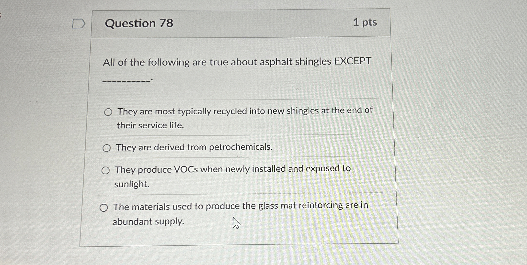 Question 7 8 1 pts All of the following are true