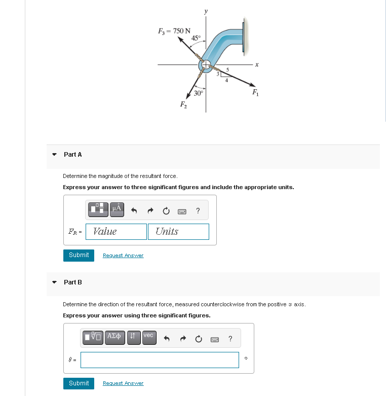 Part A Determine the magnitude of the resultant