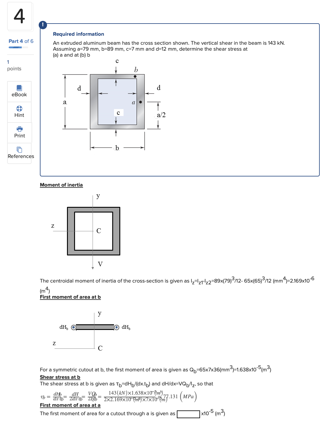Required information An extruded aluminum beam
