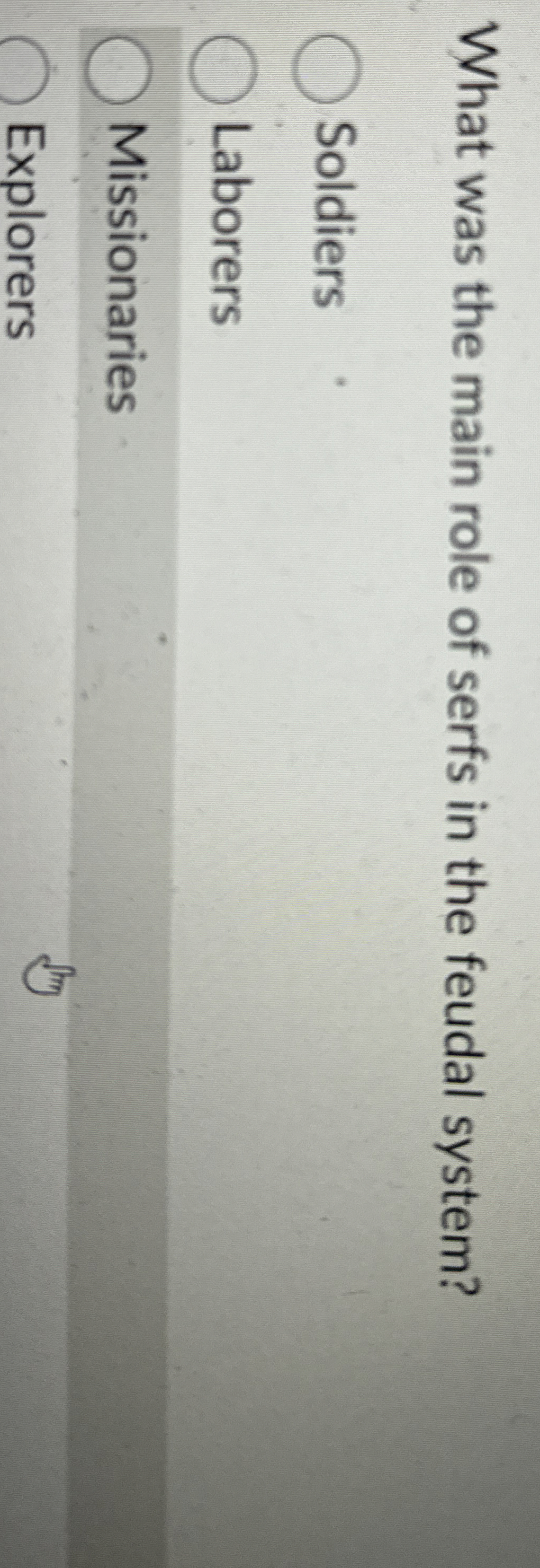What was the main role of serfs in the feudal