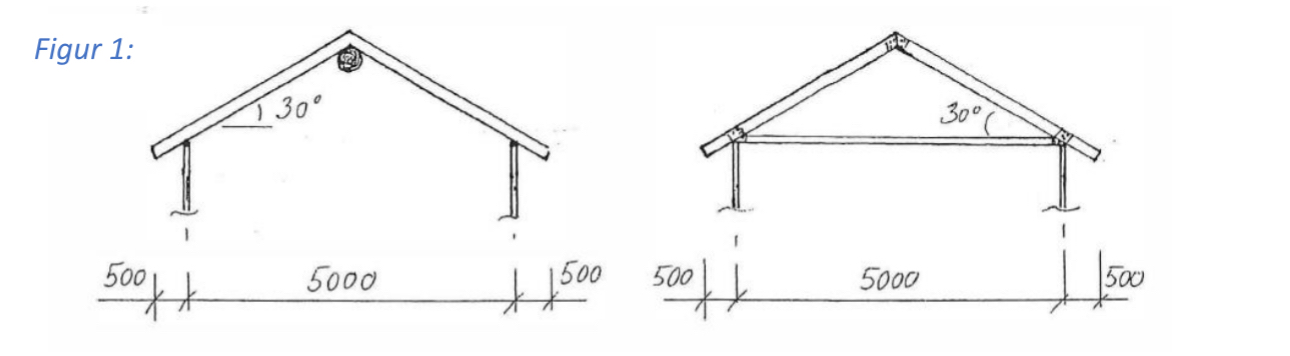 1 ) Figure 1 shows two different solutions for