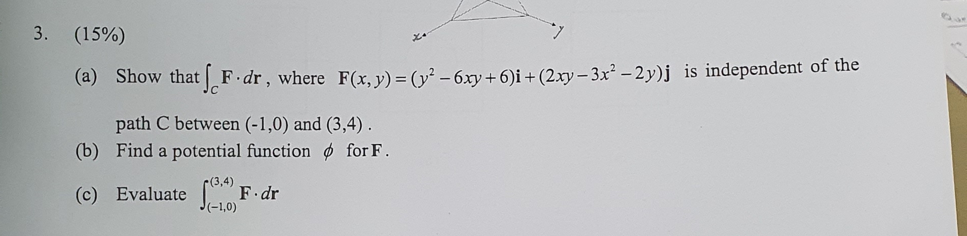 ( 1 5 % ) ( a ) Show that C F * d r , where F ( x