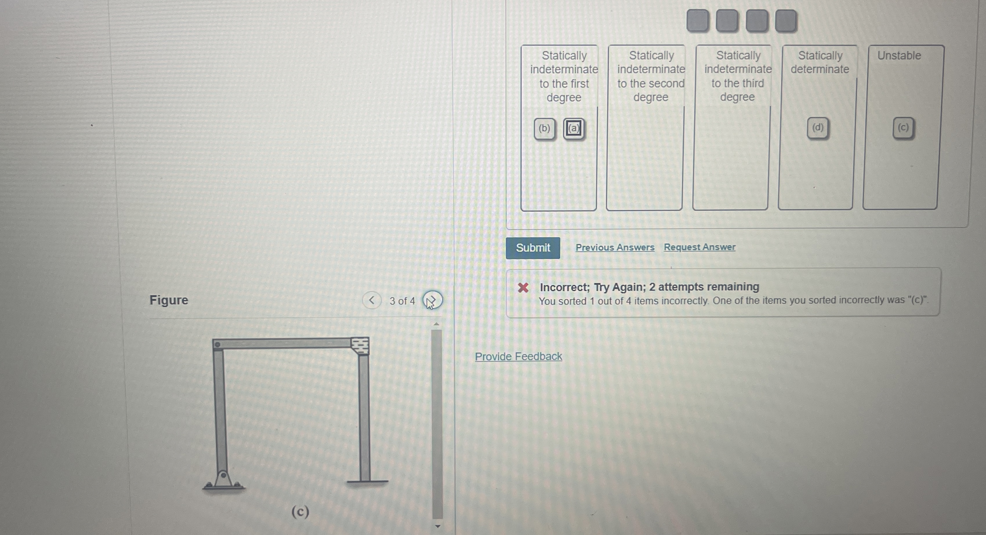 Figure 3 of 4 X Incorrect; Try Again; 2 attempts
