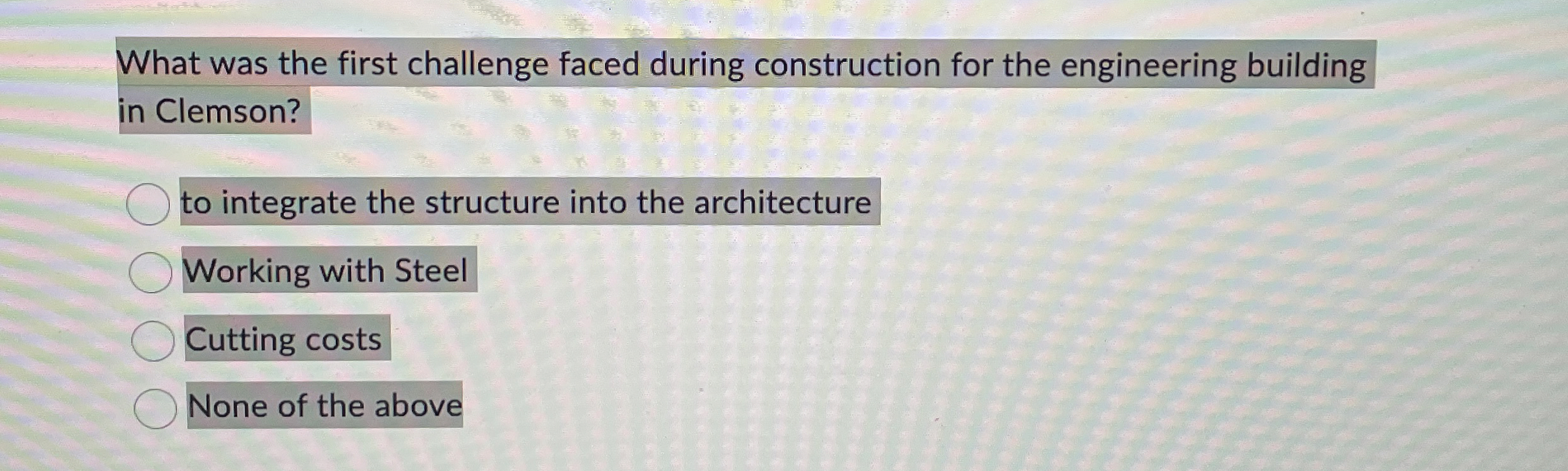 What was the first challenge faced during
