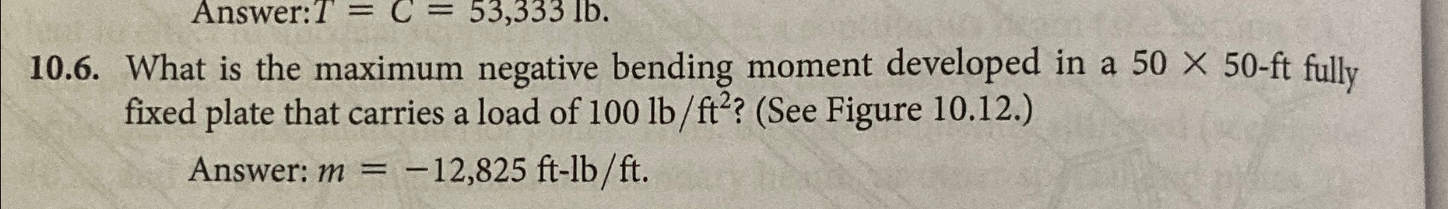 1 0 . 6 . What is the maximum negative bending