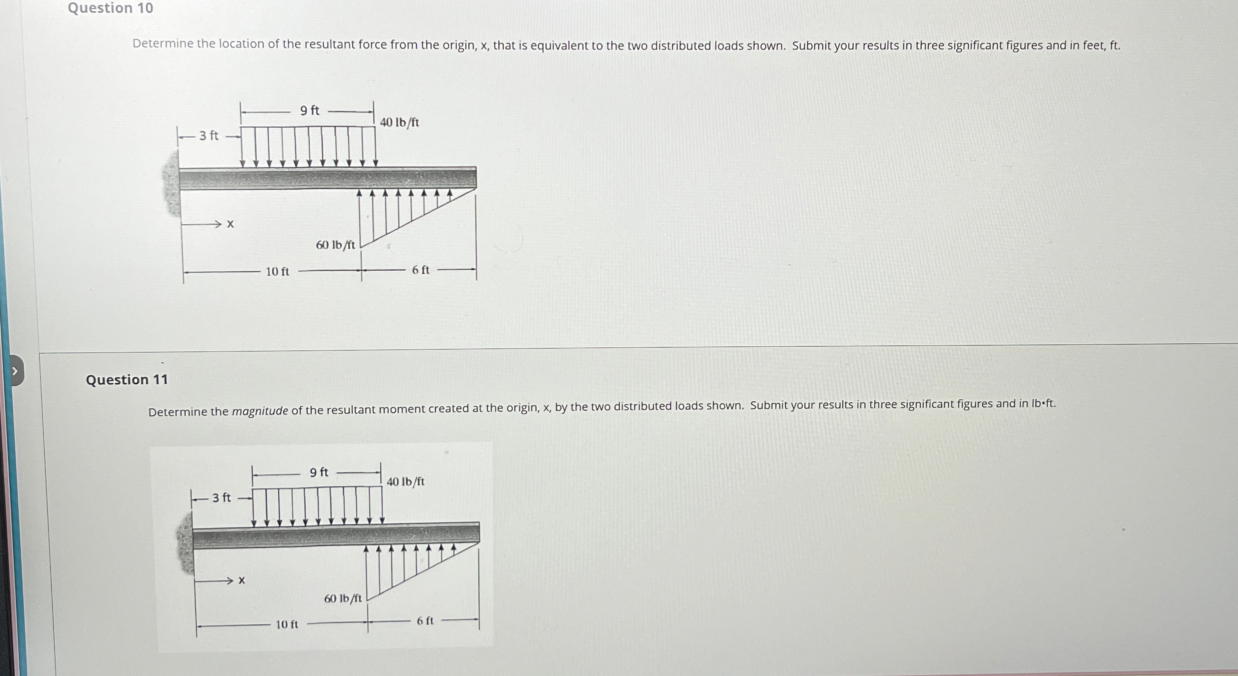Question 1 0 Determine the location of the