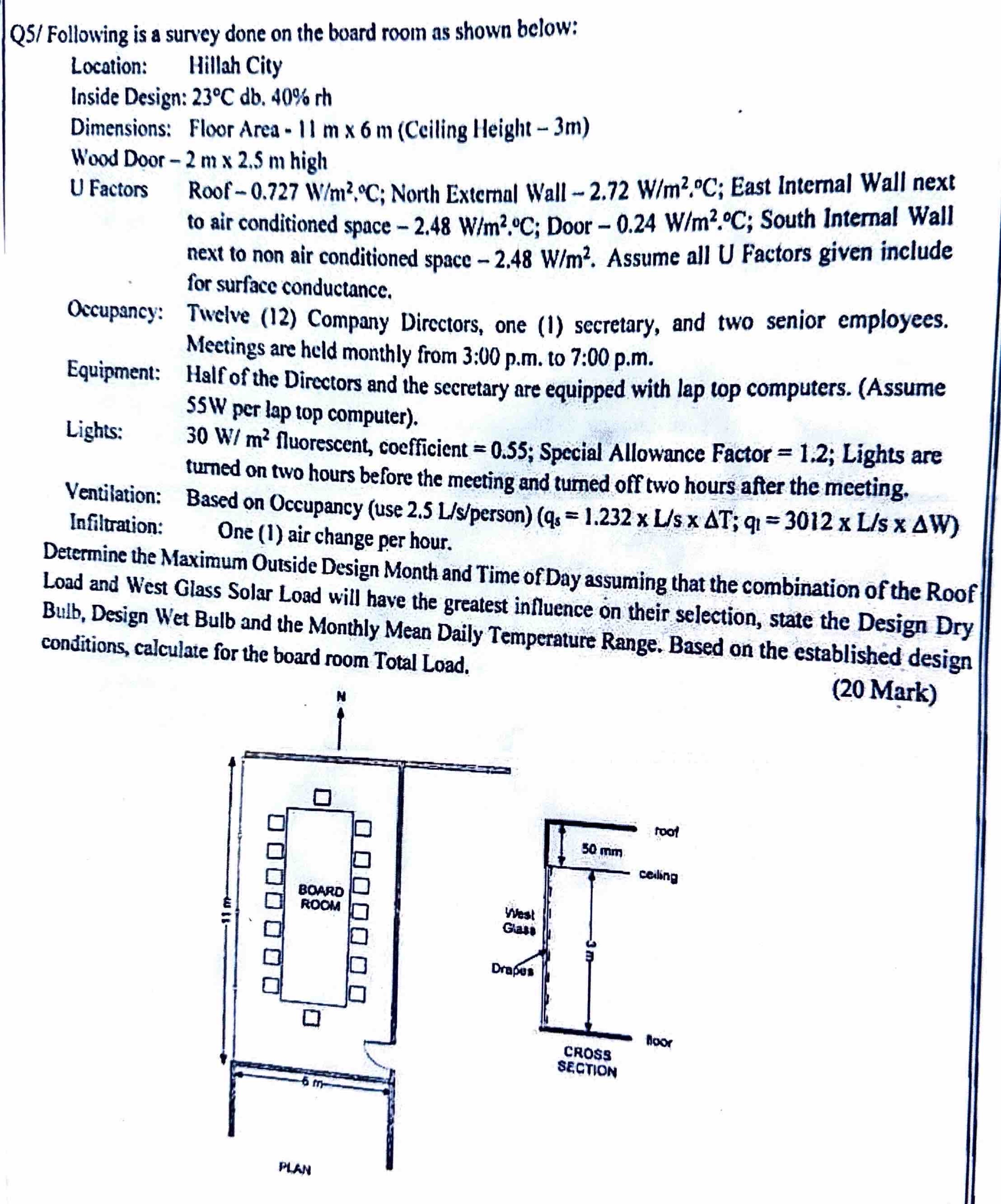 Q 5 / Following is a survey done on the board