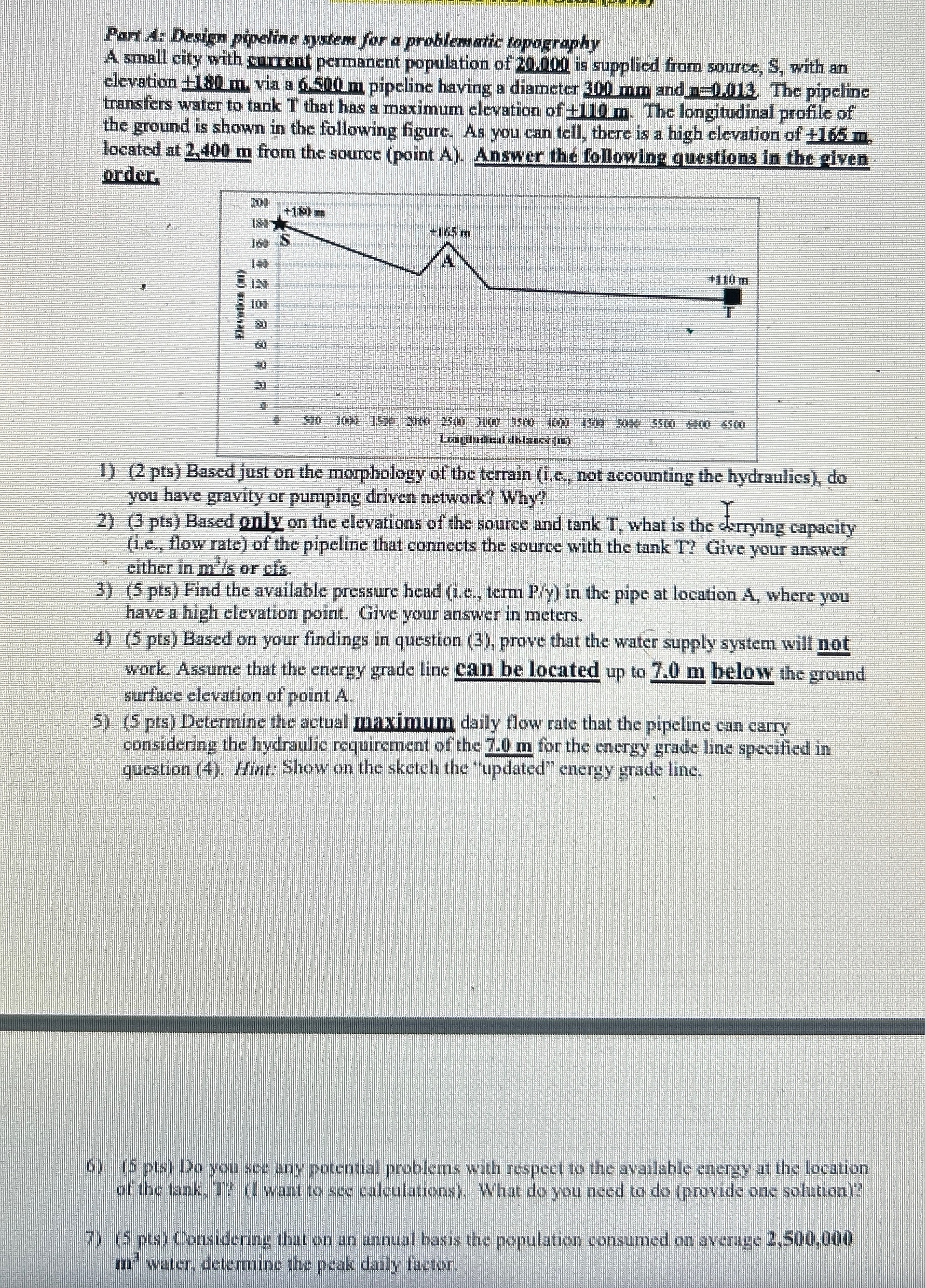 Part A: Design pipeline systen for a problewartic