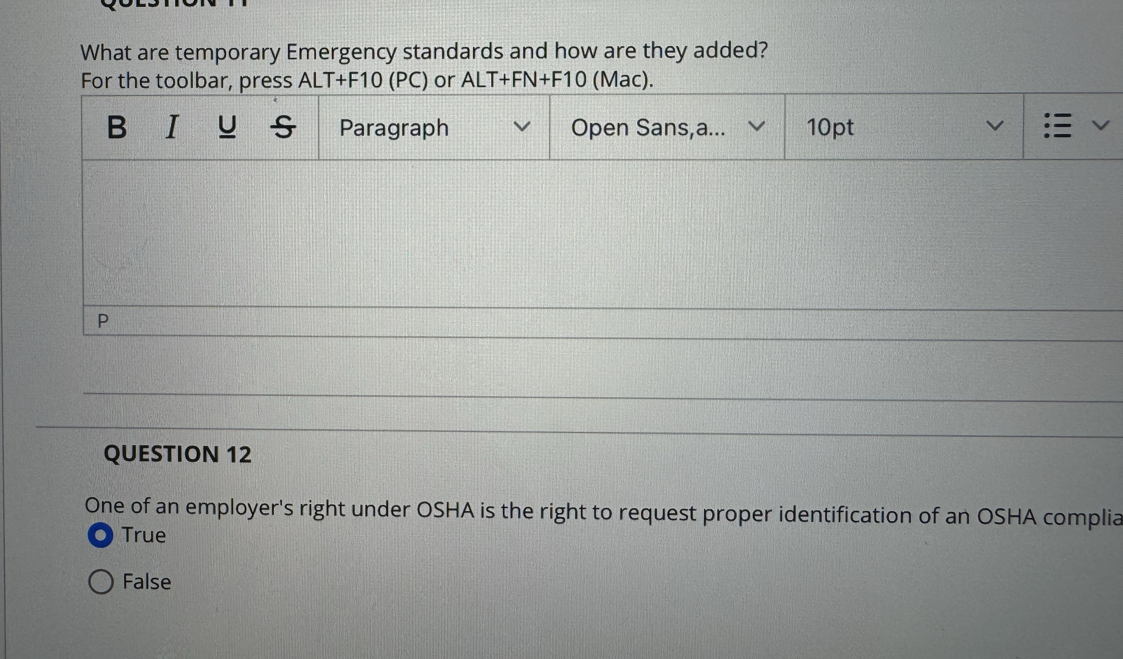 What are temporary Emergency standards and how