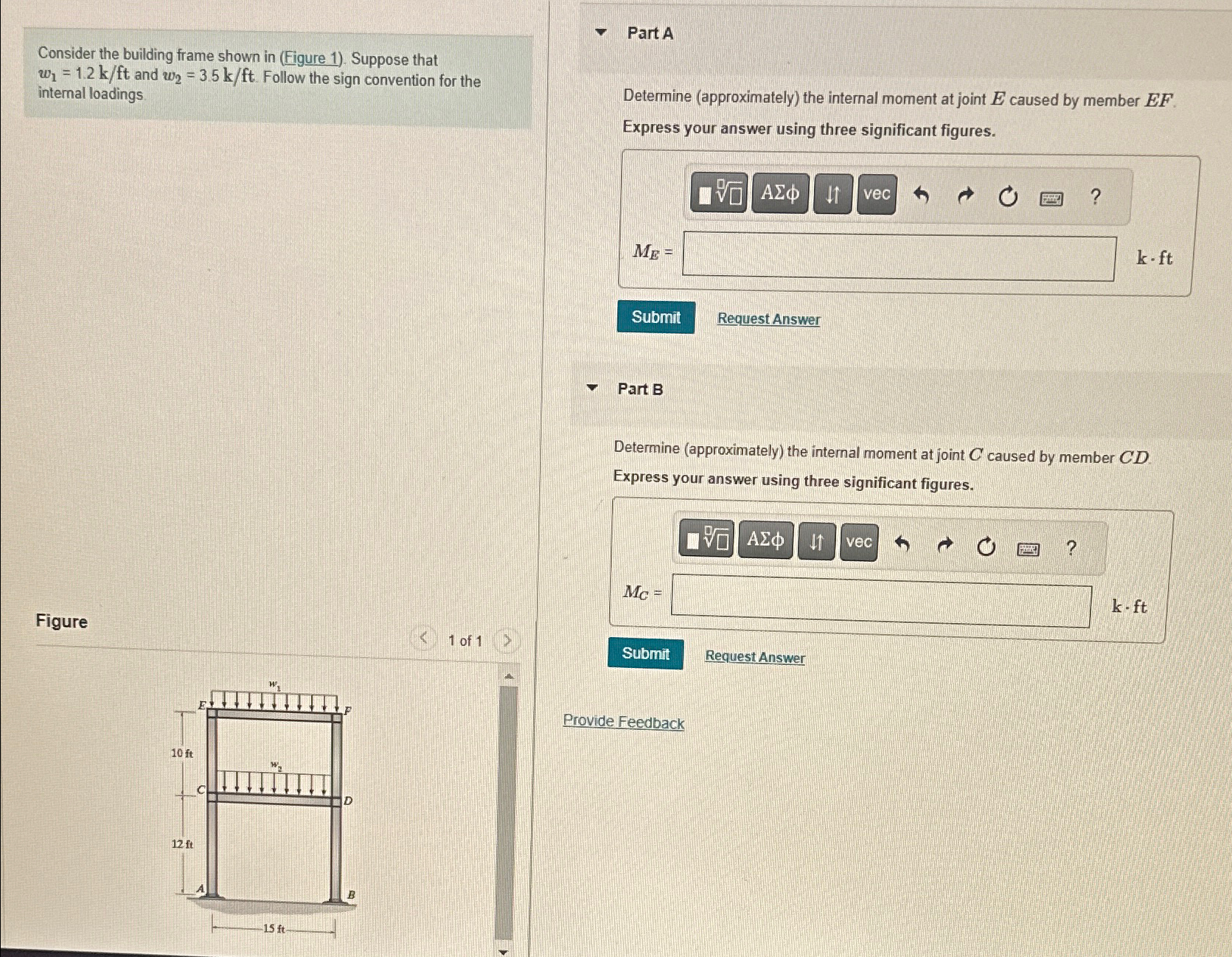 Consider the building frame shown in ( Figure 1 )