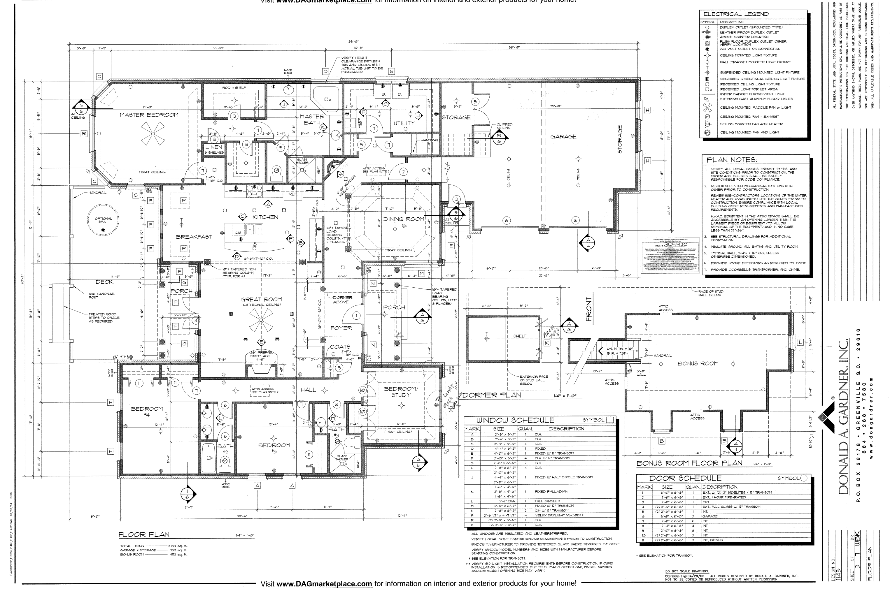 Use the material per plan and cover with 3 / 4