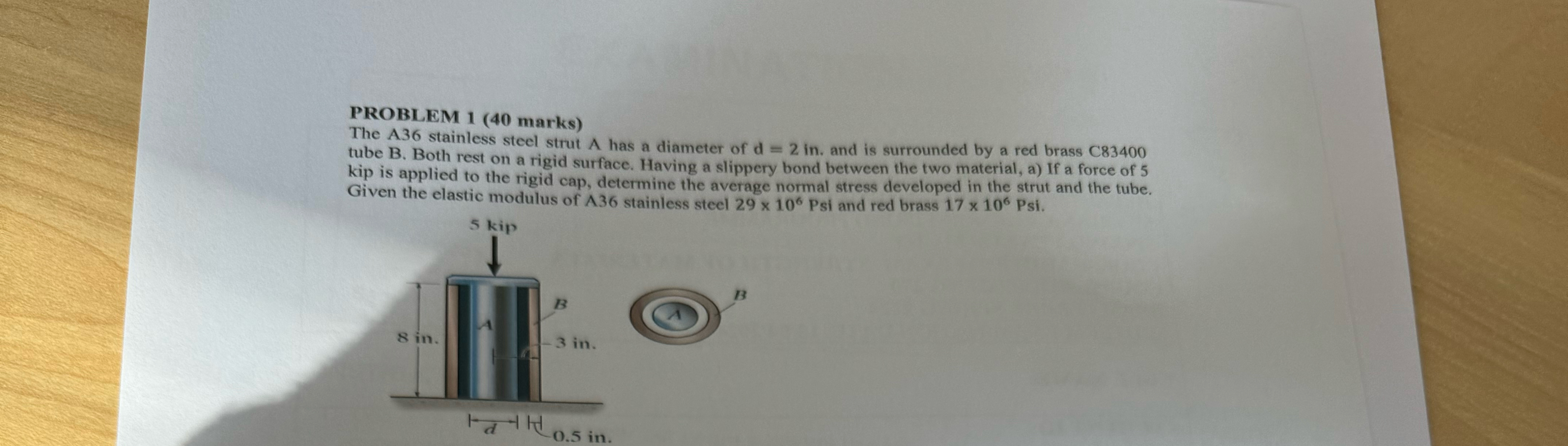 PROBLEM 1 ( 4 0 marks ) The A 3 6 stainless steel
