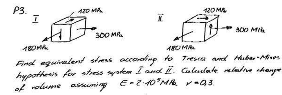 Mechanics of materials Find equivalent stress