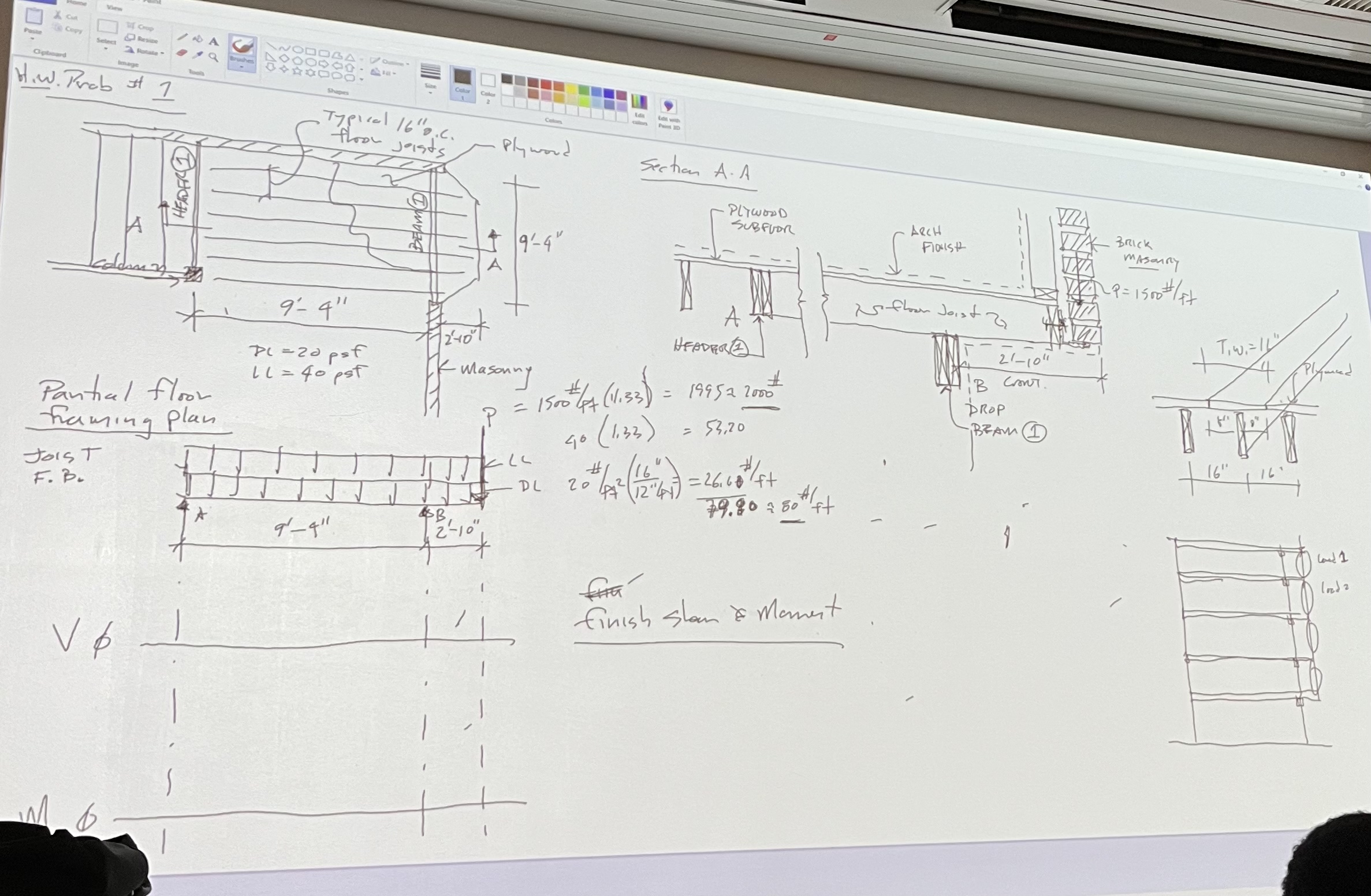 I need A shear and moment diagram for question 1