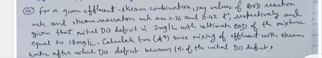 ( 1 0 ) For a given offluent - skeam combination,