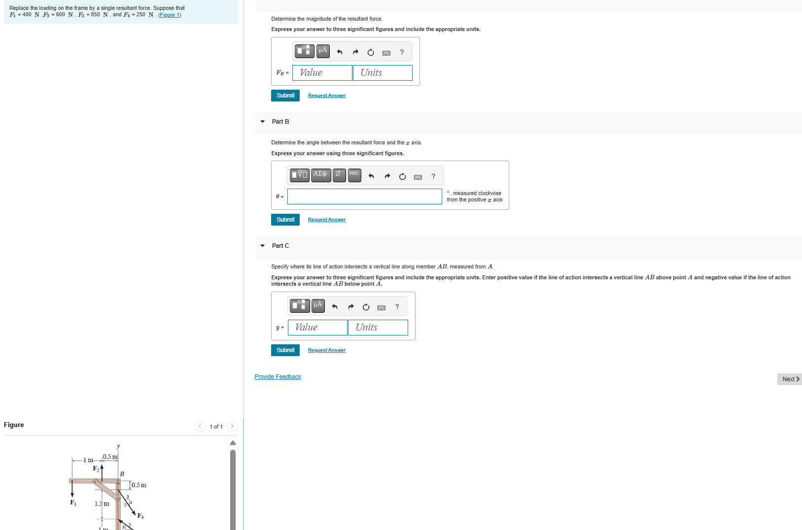 Replace the loading on the frame by a single