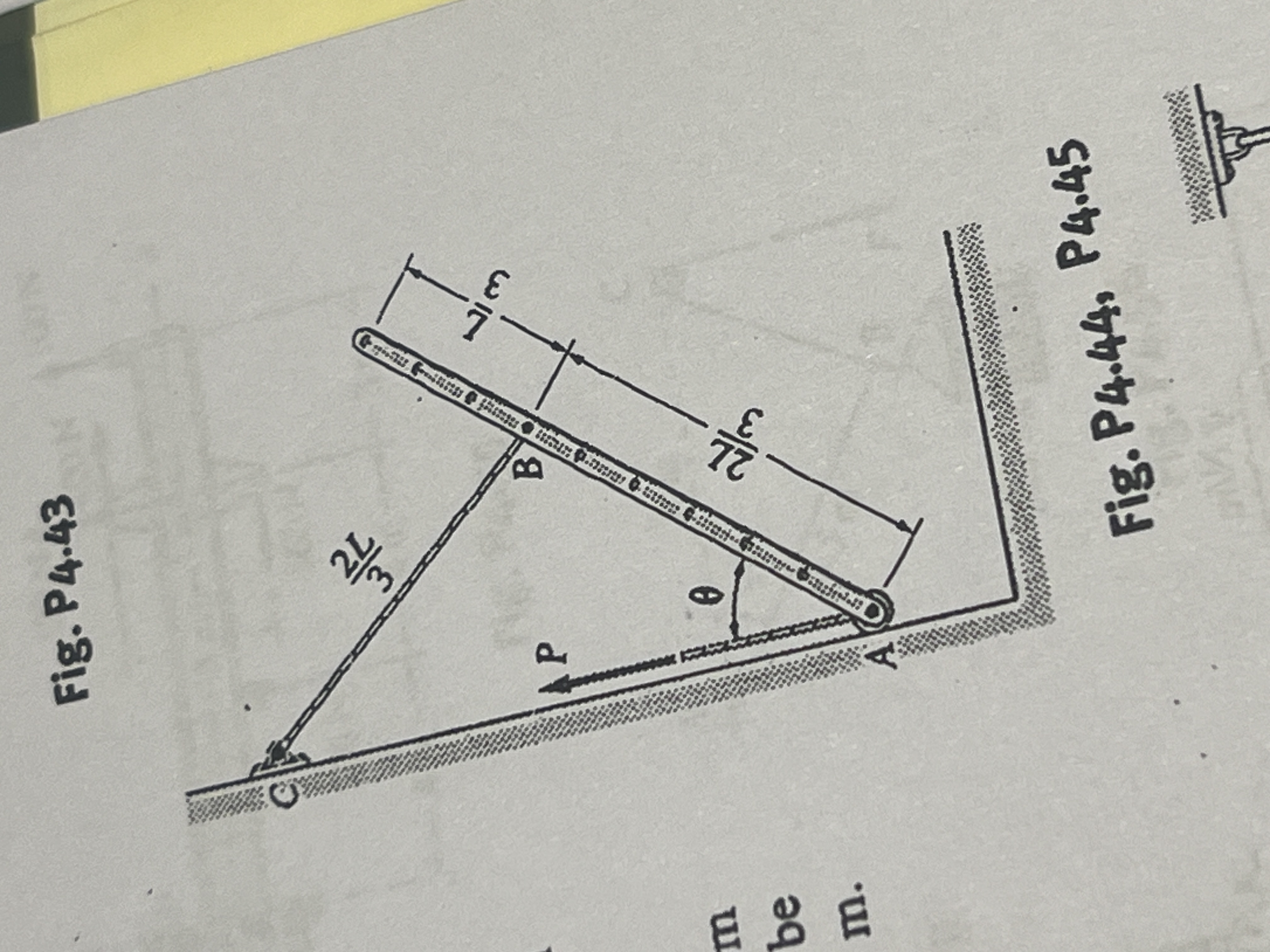 The uniform ladder of weight W is raised slowly