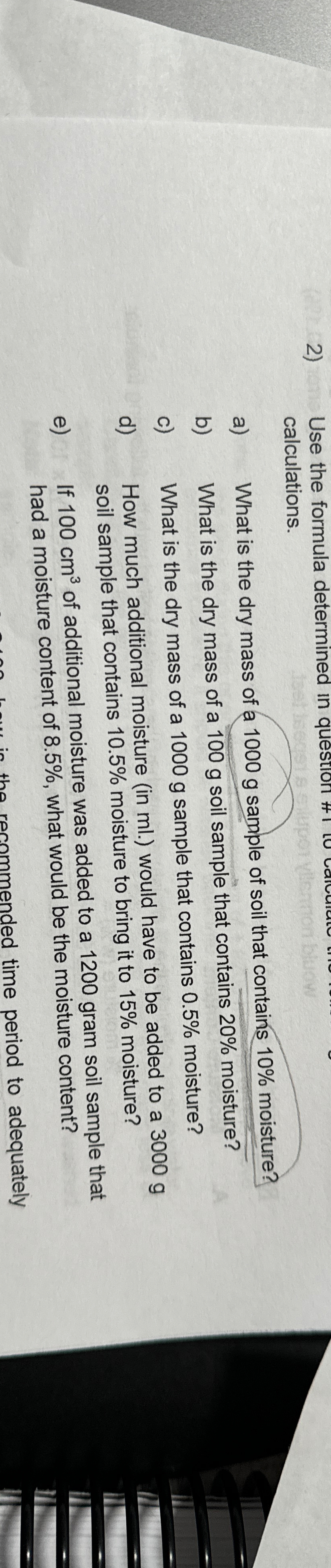 Use the formula determined in question # i