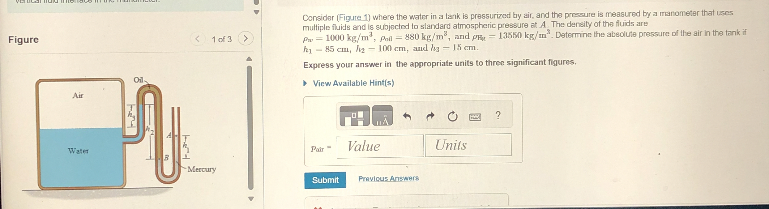 Consider ( Figure 1 ) where the water in a tank