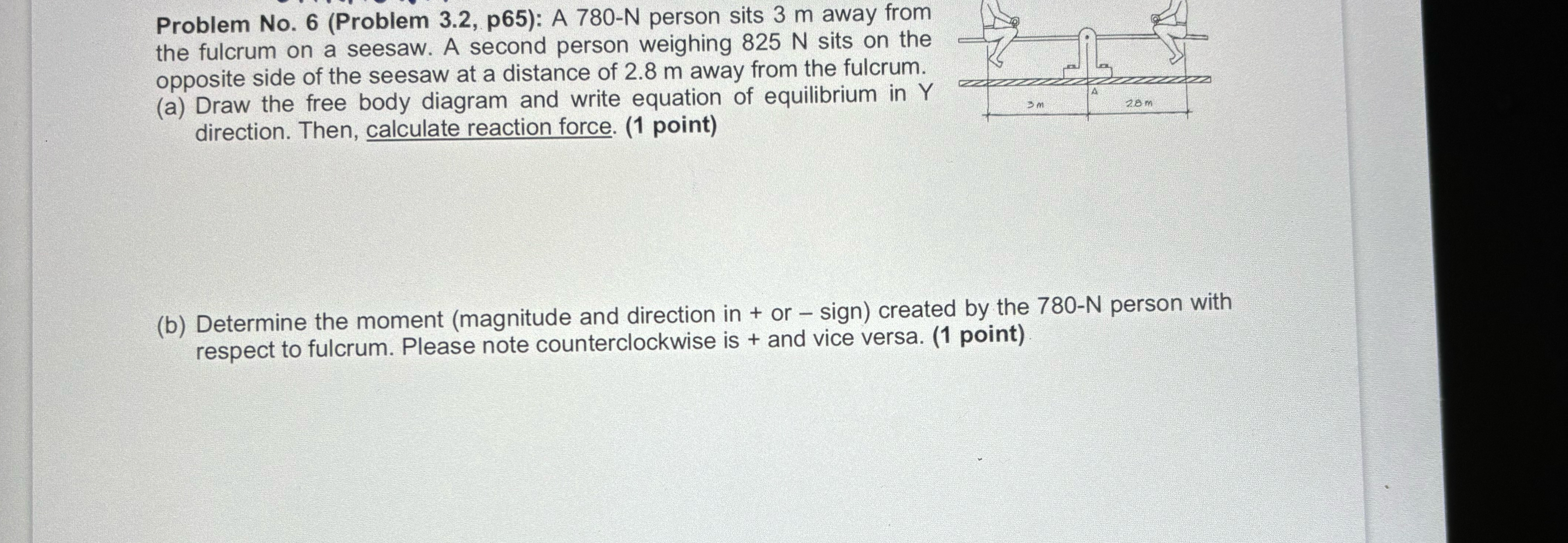 Problem No . 6 ( Problem 3 . 2 , p 6 5 ) : A 7 8