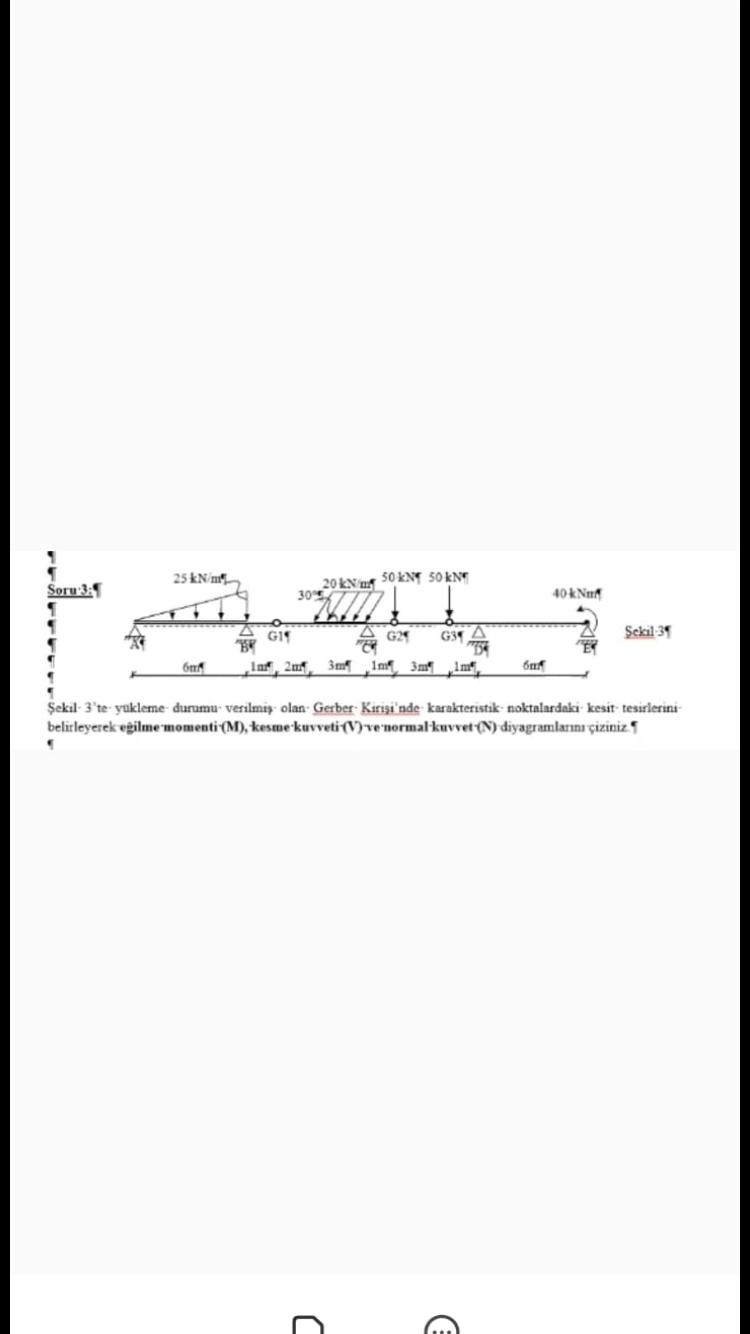 Find the cross - sectional forces and draw the